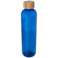 Obrázky: Modrá fľaša 950ml, rec. plast, bamb. viečko
