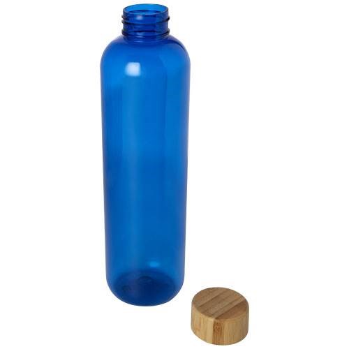 Obrázky: Modrá fľaša 950ml, rec. plast, bamb. viečko, Obrázok 2