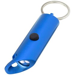 Obrázky: Modrá recyklo hliníková LED baterka a otvárač