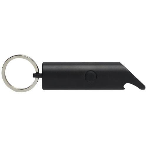 Obrázky: Čierna recyklo hliníková LED baterka a otvárač, Obrázok 2