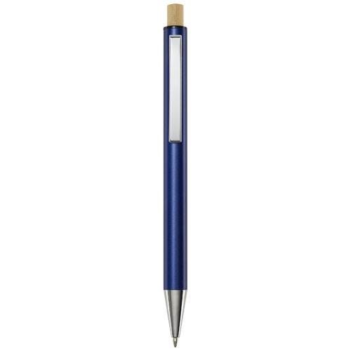 Obrázky: Modré guličkové pero, recykl. hliník, modrá náplň