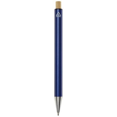 Obrázky: Modré guličkové pero, recykl. hliník, modrá náplň, Obrázok 2