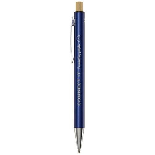 Obrázky: Modré guličkové pero, recykl. hliník, modrá náplň, Obrázok 6