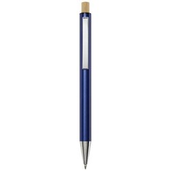 Obrázky: Modré guličkové pero, recykl. hliník, čierna náplň