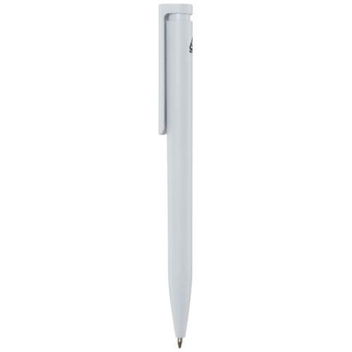 Obrázky: Biele guličkové pero, biely klip, rec. plast, MN, Obrázok 3