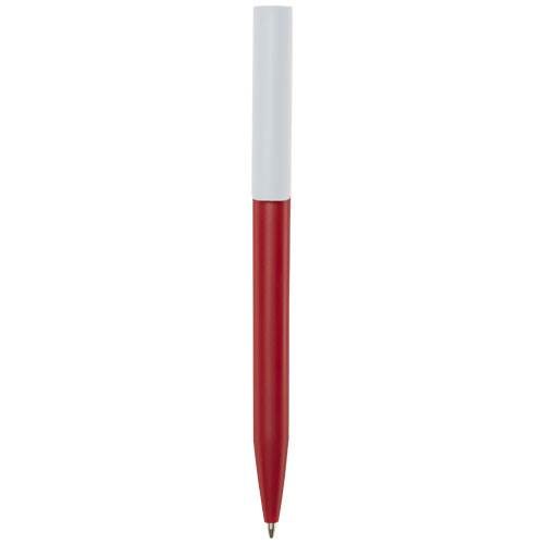 Obrázky: Červené guličkové pero, biely klip, rec. plast, MN