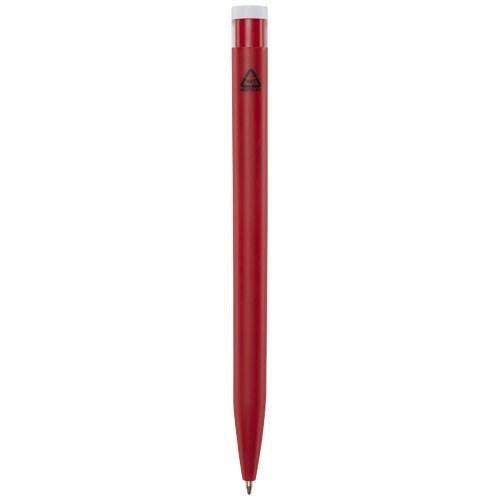 Obrázky: Červené guličkové pero, biely klip, rec. plast, MN, Obrázok 2
