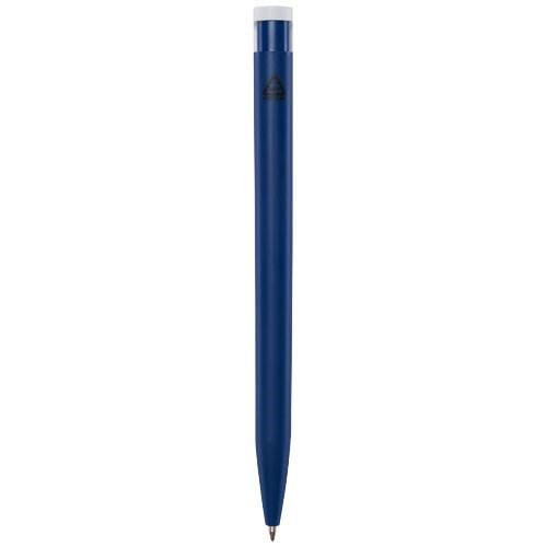 Obrázky: Tm.modré guličkové pero,biely klip, rec. plast, MN, Obrázok 2