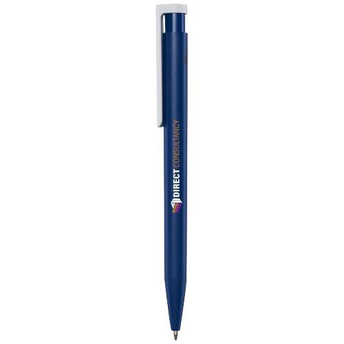 Obrázky: Tm.modré guličkové pero,biely klip, rec. plast, MN, Obrázok 4