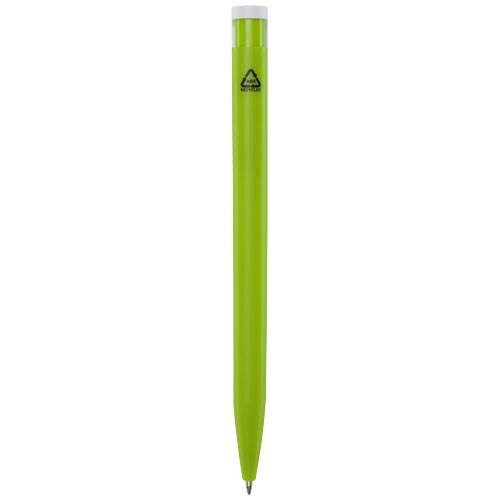 Obrázky: Limetkové guličkové pero,biely klip, rec.plast, MN, Obrázok 2