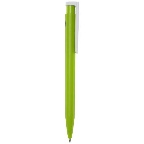 Obrázky: Limetkové guličkové pero,biely klip, rec.plast, MN, Obrázok 4