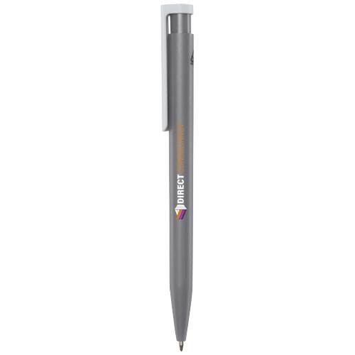 Obrázky: Šedé guličkové pero, biely klip, rec. plast, MN, Obrázok 4