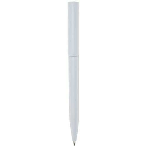 Obrázky: Biele guličkové pero, biely klip, rec. plast, ČN