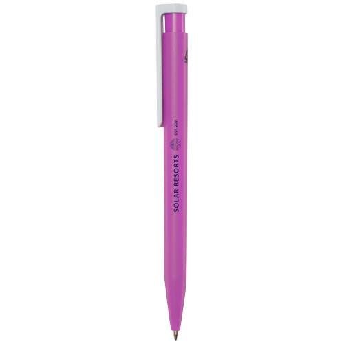 Obrázky: Ružové guličkové pero, biely klip, rec. plast, ČN, Obrázok 4