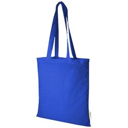 Obrázky: Str. modrá 100g Nákupná taška z bavlny,certif.GOTS