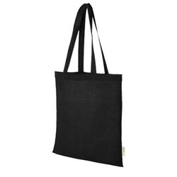 Obrázky: čierna 100g Nákupná taška z bavlny, certif. GOTS