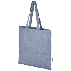 Obrázky: Nákupná taška modrá, 150g recyklov. bavlna a PES