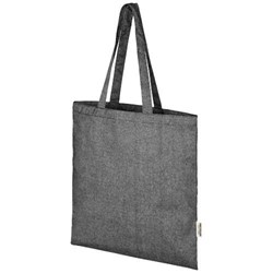 Obrázky: Nákupná taška čierna, 150g recyklov. bavlna a PES