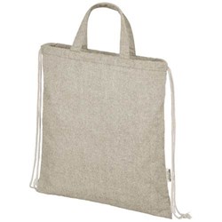 Obrázky: Taška/ruksak 150g recyklov. bavlna a PES, prírodná