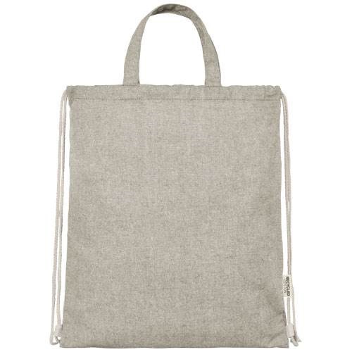 Obrázky: Taška/ruksak 150g recyklov. bavlna a PES, prírodná, Obrázok 4