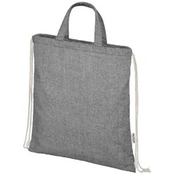 Obrázky: Taška/ruksak 150g recyklov. bavlna a PES, čierna