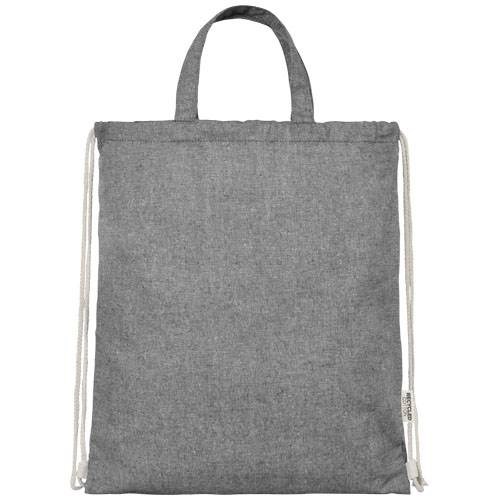 Obrázky: Taška/ruksak 150g recyklov. bavlna a PES, čierna, Obrázok 4