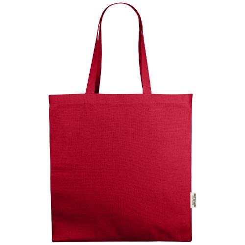 Obrázky: Červená recykl. nákupná taška 220g, dlhé uši, Obrázok 4