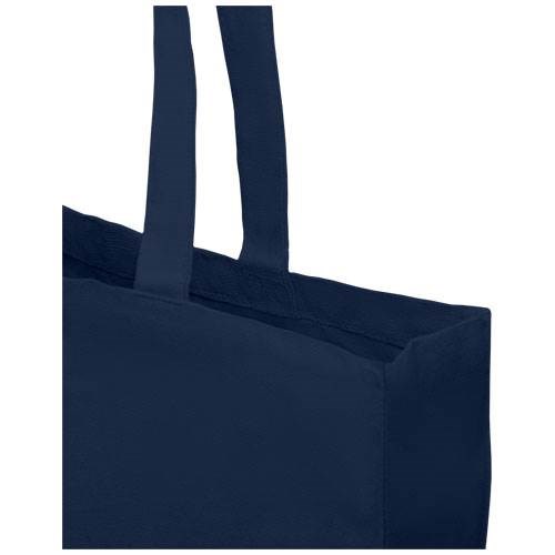 Obrázky: Tm. modrá recykl. nákupná taška 220g,dlhé uši, Obrázok 2