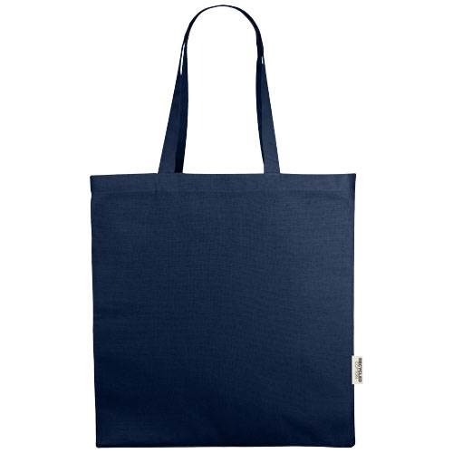 Obrázky: Tm. modrá recykl. nákupná taška 220g,dlhé uši, Obrázok 4
