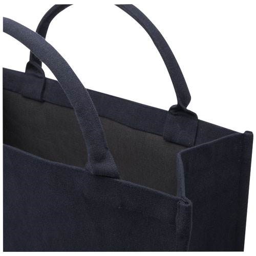 Obrázky: Pevná nákupná tm. modrá recyklovaná taška, 500g, Obrázok 3