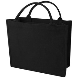 Obrázky: Pevná nákupná čierna recyklovaná taška, 500g