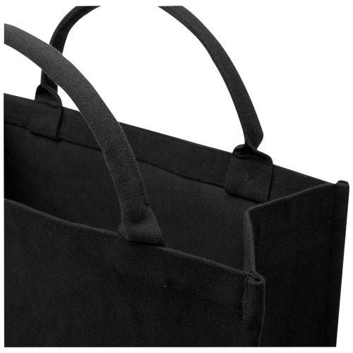 Obrázky: Pevná nákupná čierna recyklovaná taška, 500g, Obrázok 3