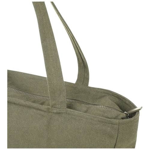 Obrázky: Zelená recyklov.nákupná taška so zipsom, 500g, Obrázok 3
