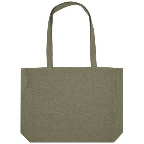 Obrázky: Zelená recyklov.nákupná taška so zipsom, 500g, Obrázok 5