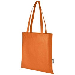 Obrázky: Oranžová recykl. netkaná bežná nákupná taška, 6 l
