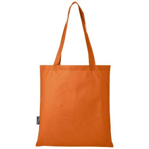 Obrázky: Oranžová recykl. netkaná bežná nákupná taška, 6 l, Obrázok 2