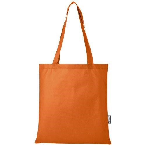 Obrázky: Oranžová recykl. netkaná bežná nákupná taška, 6 l, Obrázok 3