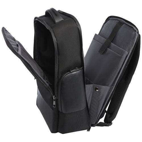 Obrázky: Čierny recyklovaný ruksak 25l na notebook, 15,6, Obrázok 9