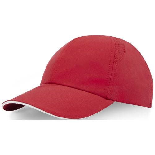 Obrázky: Červená 6-panel. sendvičová recykl.  šiltovka