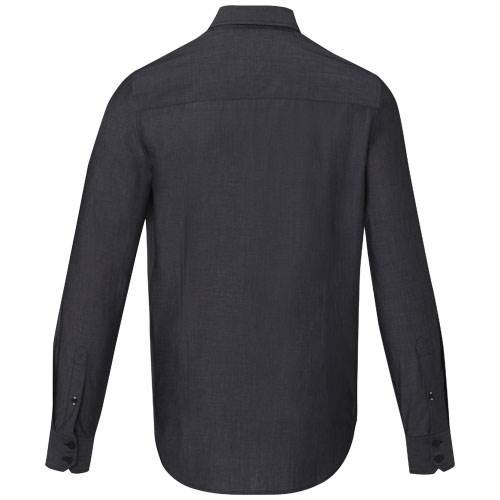 Obrázky: Čierna pánska košeľa, dl.rukáv-certif. GOTS, XL, Obrázok 2