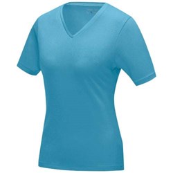 Obrázky: Dámske tričko do "V"-certif. GOTS, sv. modrá, XL