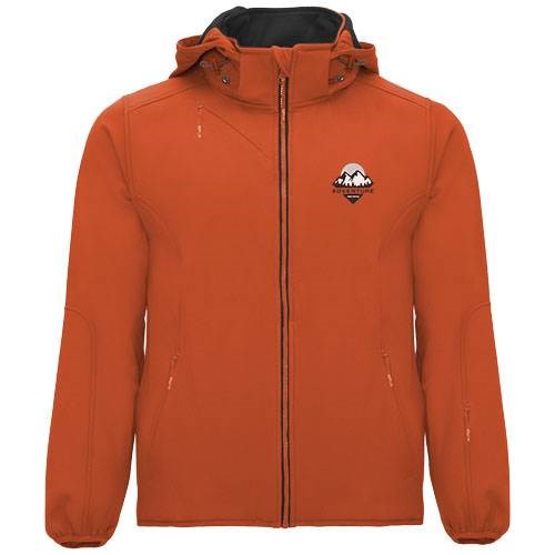 Obrázky: Oranžová unisex softshellová bunda Siberia XL, Obrázok 3