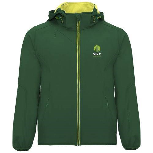 Obrázky: Zelená unisex softshellová bunda Siberia L, Obrázok 3