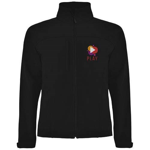 Obrázky: Čierna unisex softshellová bunda Rudolph XXL, Obrázok 3