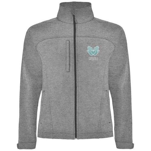 Obrázky: Šedá unisex softshellová bunda Rudolph XL, Obrázok 3
