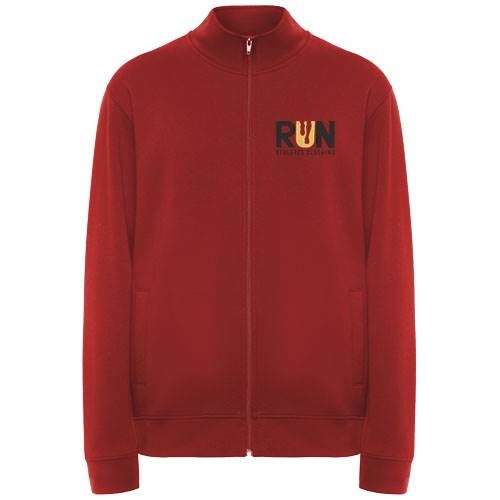 Obrázky: Červená unisex celorozopínacia mikina Ulan XXXL, Obrázok 3