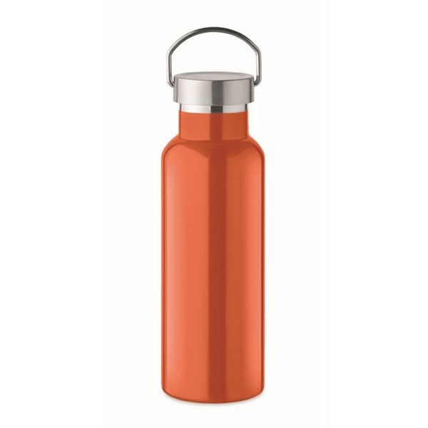 Obrázky: Oranžová nerez termoska s dvojitou stenou 500 ml