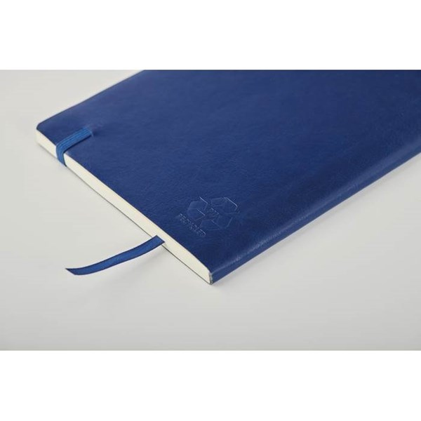 Obrázky: Modrý recyklovaný zápisník A5 s mäkkými doskami, Obrázok 2