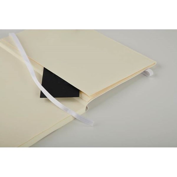 Obrázky: Biely recyklovaný zápisník A5 s mäkkými doskami, Obrázok 3