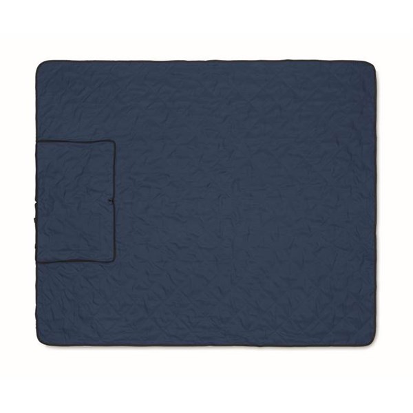 Obrázky: Modrá skladacia  pikniková deka s dlhým uchom, Obrázok 2
